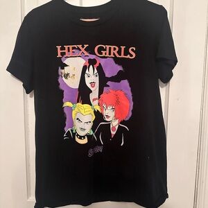 Black and Purple Short Sleeve Graphic Tee